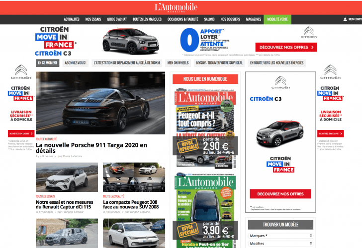 L’Automobile Magazine offre du rédactionnel Internet à ses annonceurs