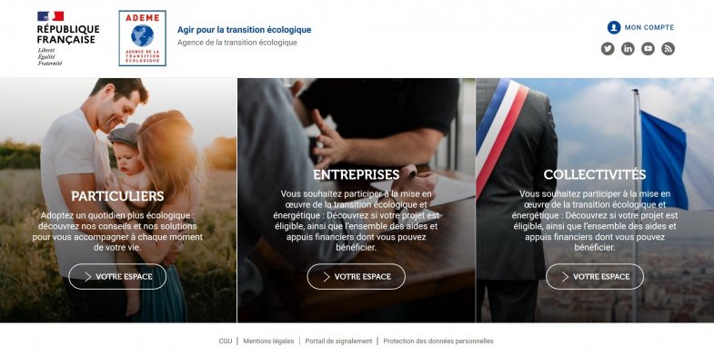 L’Ademe ouvre une plateforme numérique de conseils et de services