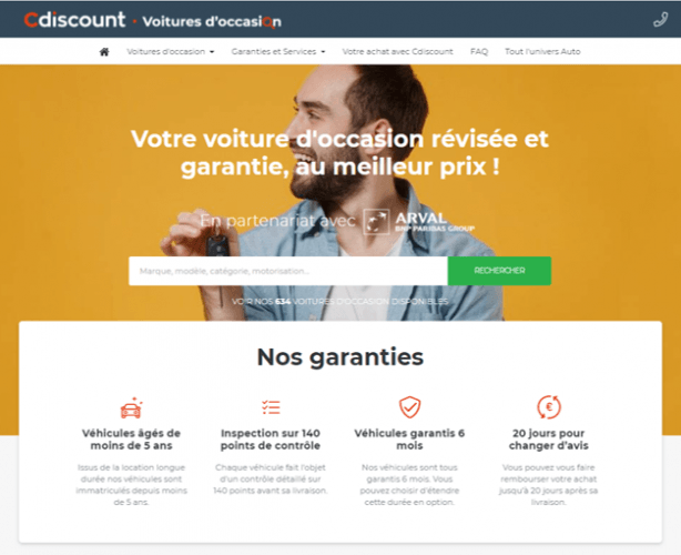 Cdiscount se lance dans la vente des véhicules d’occasion d’Arval France