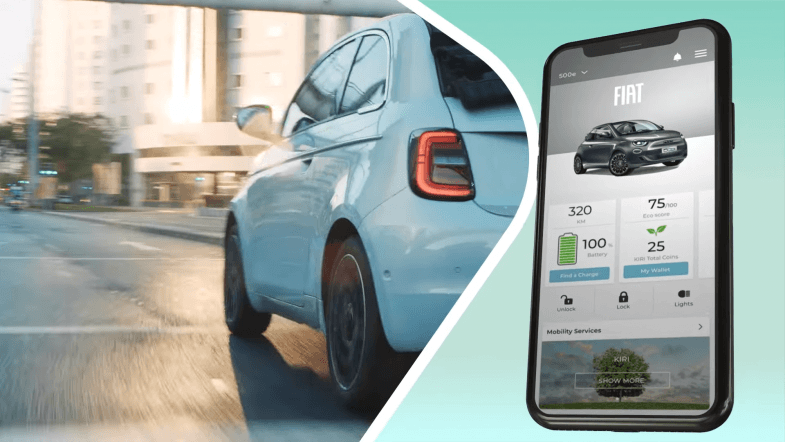 Des Kiri Coins pour récompenser l'éco-conduite en Fiat 500