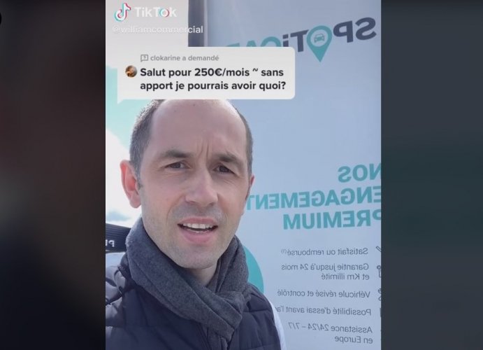 WilliamCommercial, vendeur Peugeot et star de TikTok