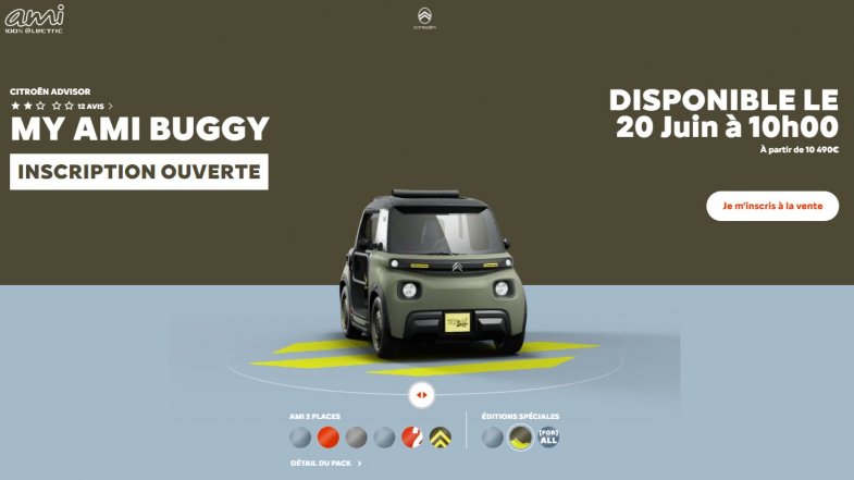 Citroën My Ami Buggy : tous les exemplaires vendus en ligne en moins d'une journée