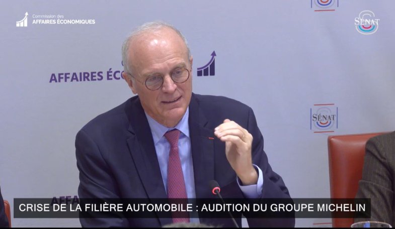 Florent Ménegaux, PDG de Michelin aux sénateurs : "Il faut écouter les industriels, il faut écouter le marché"
